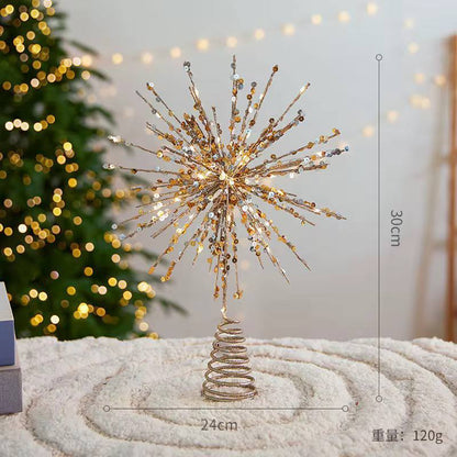 LED CRYSTAL TREE TOPPER  WITH LIGHT