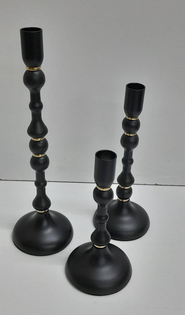 Classic 3 in 1 Metallic Candle Holder