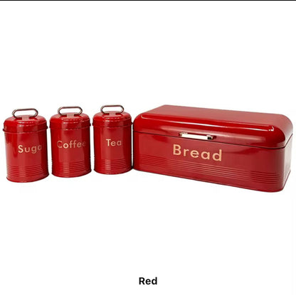 Bread Storage bin with 3 pcs canisters