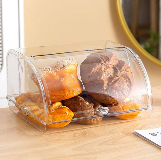 Bread storage organizer cookies with roll up lid