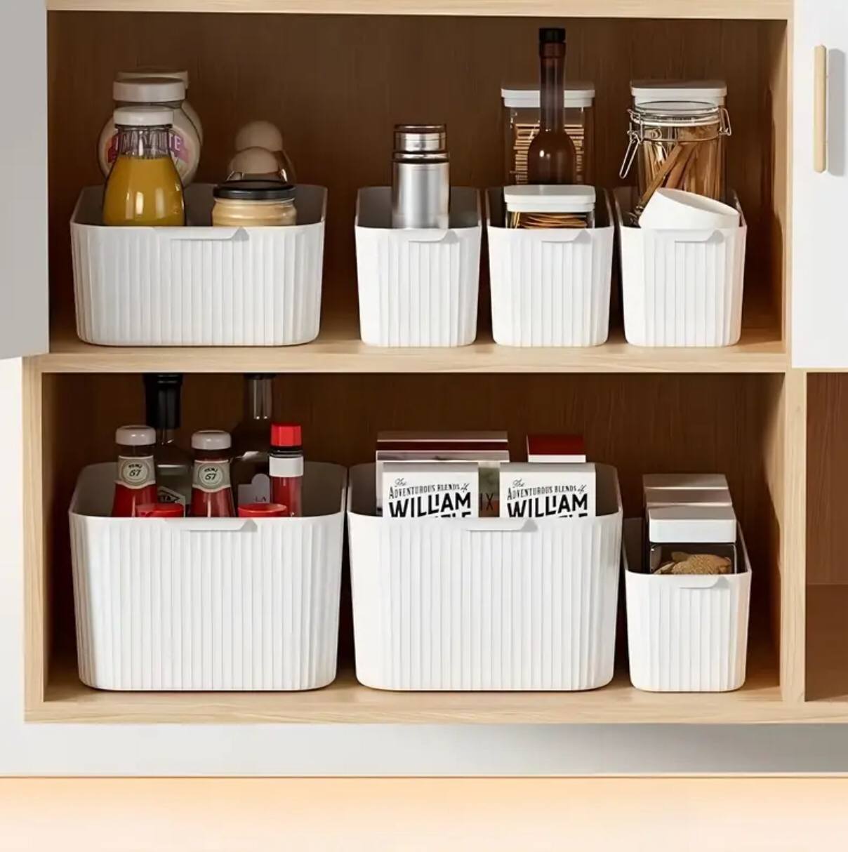 Multifunctional organizer baskets with handle