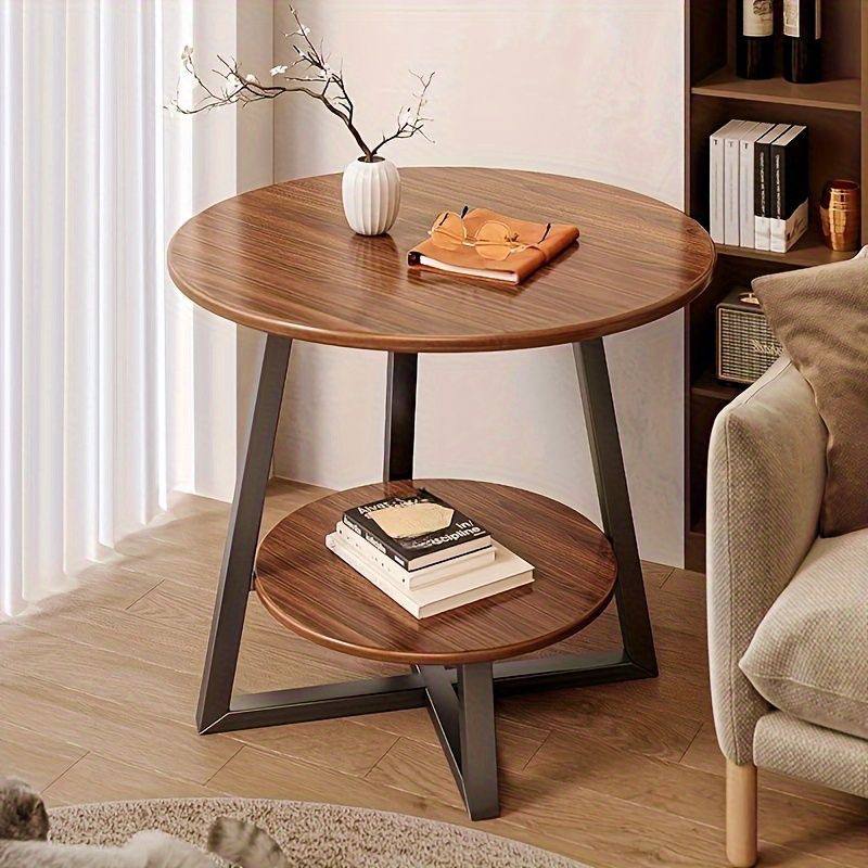 Modern Double Layer Round Side Table