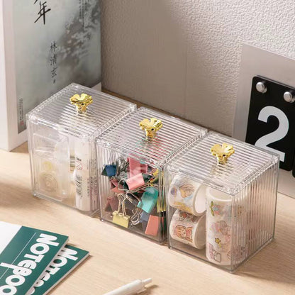 Transparent Acrylic Cotton Swab Storage Box