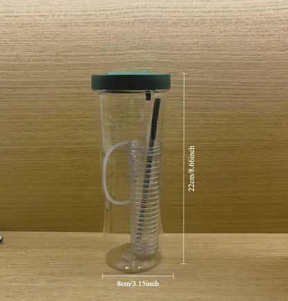 Cute Water Bottle With Foldable Straw