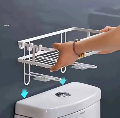 Over the toilet rack