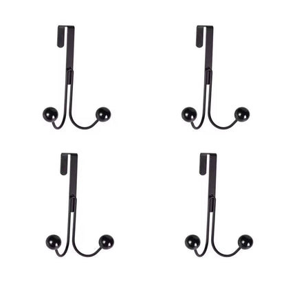 Over The Door Double Hanger Hooks Free Punching For Hanging Hats Bags