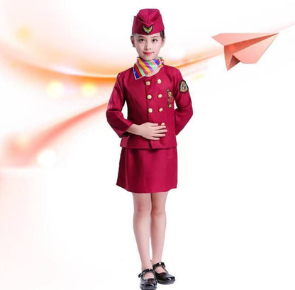 Professional Children's flight
attendant cosplay costume