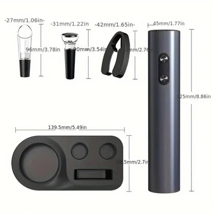 Battery Powered Wine Opener Set with Stand