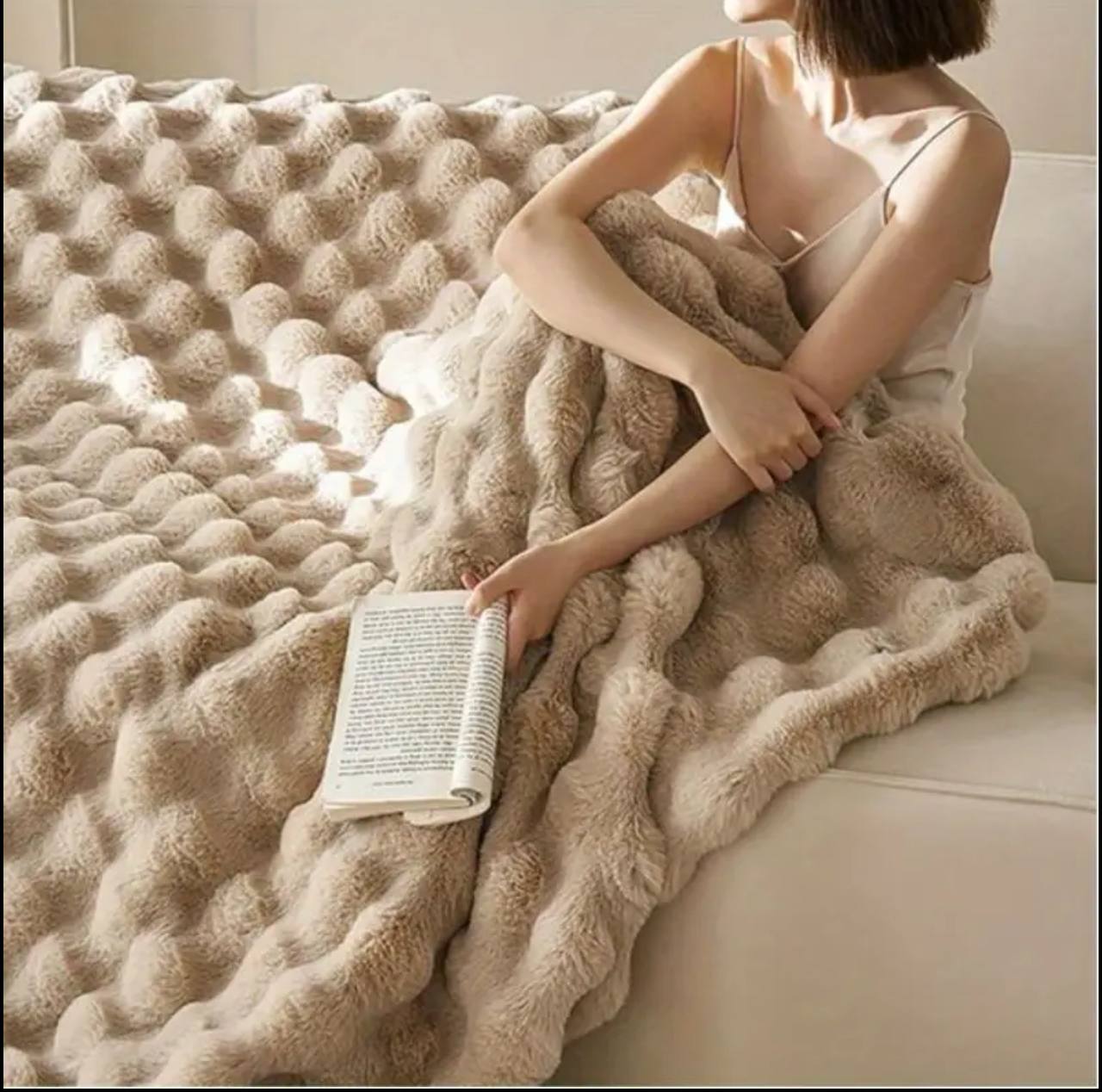 Premium quality Soft Bubble Winter Throw Blanket 180*200cm (6*6)
