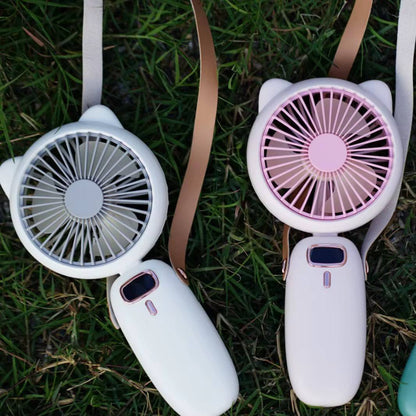 Mini Folding Electric Fan with strap
