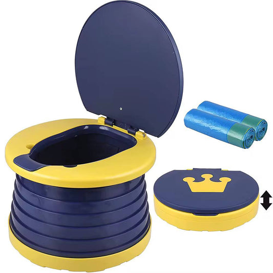 New 2-in-1 Children's Folding Toilet Portable Children's Travel Toilet Car Baby Toilet Potty Training Seat Suitable for Camping