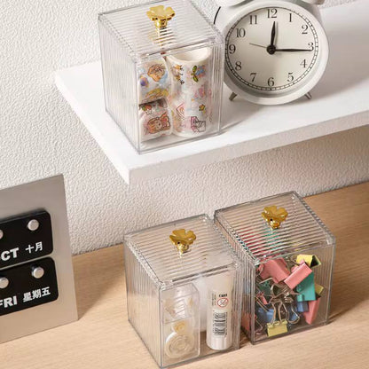 Transparent Acrylic Cotton Swab Storage Box