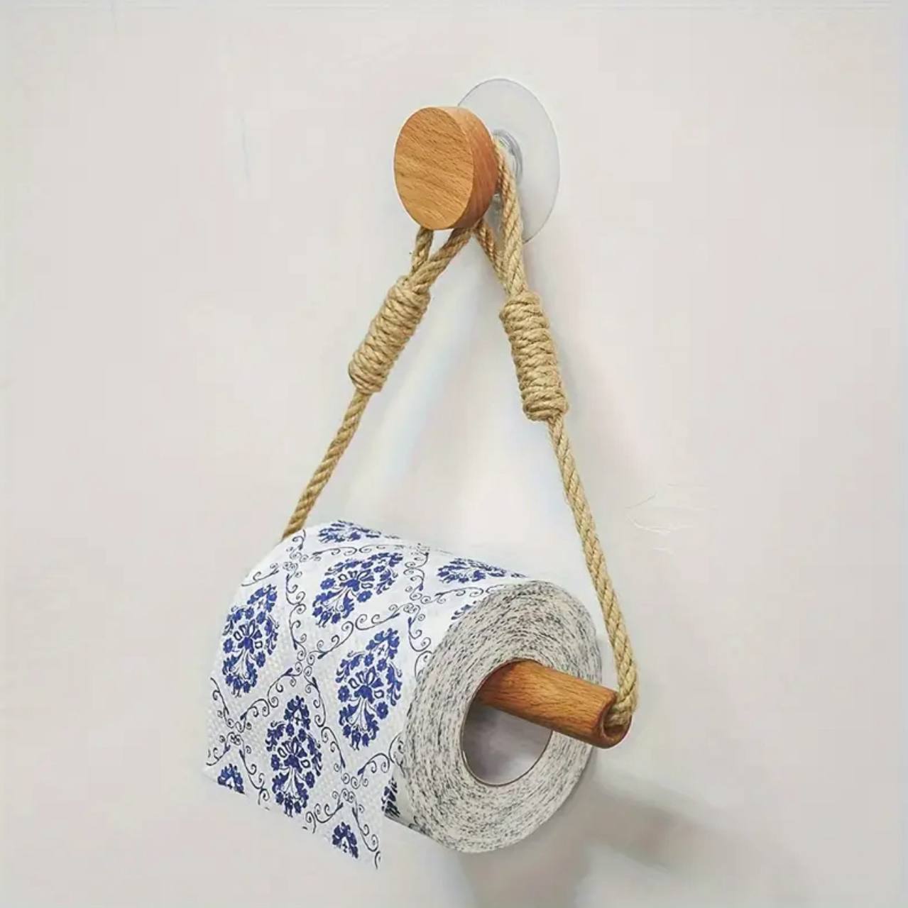 Hemp Rope with bamboo tissue Holder