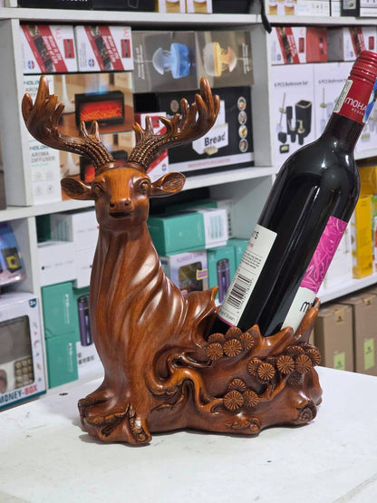 Deer head decorative sculpture wine  rack