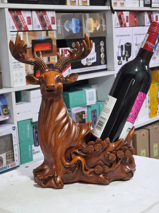 Deer head decorative sculpture wine  rack