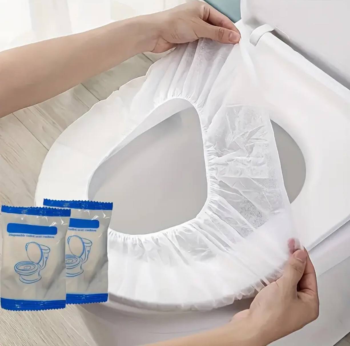 Disposable toilet seat cover .