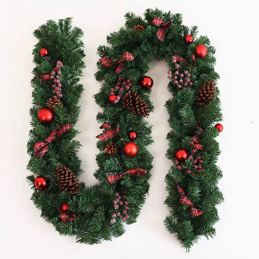 2.7M CHRISTMAS PINE GARLAND FLOCKING FALLING CEDAR RATTAN ARTIFICIAL GREENERY