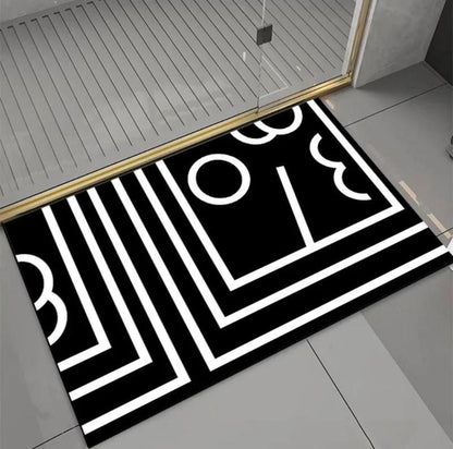 Geometric pattern door/bath mat