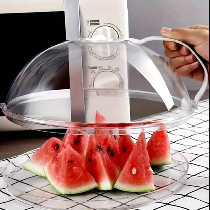 Heavy microwave cover with white handle