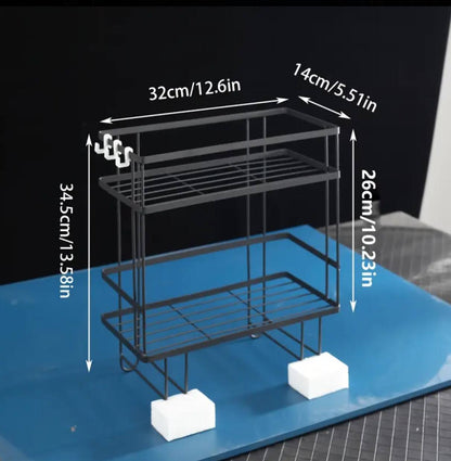 Double Layer Bathroom/ Toilet Racks With Tissue Holder