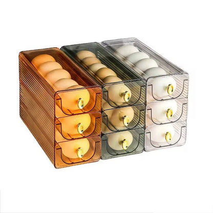 Space saving egg tray.