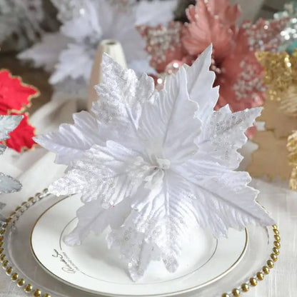 large Christmas glitter flower
