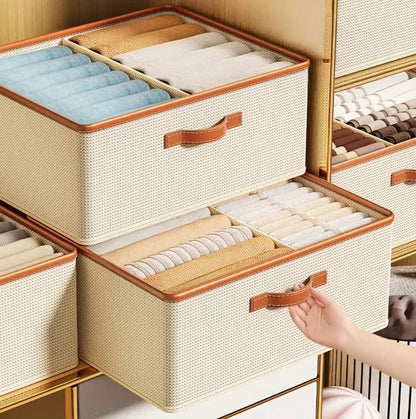 Versatile Foldable double compartment closet organizer