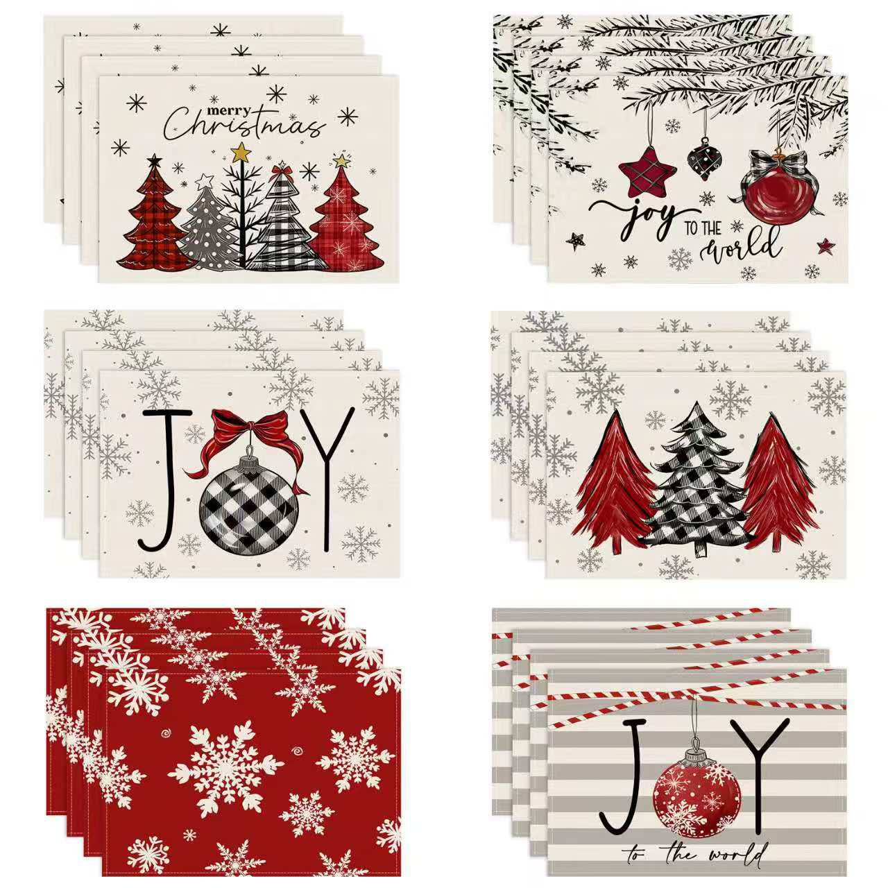 1pc Christmas Placemats For Dining Table Table Mats Kitchen Dining Decoration