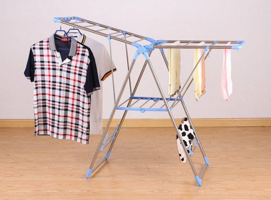 Portable stainless steel clothes hanger