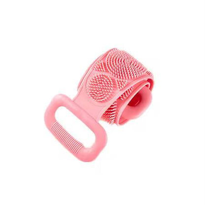 Silicone back scrub bathing brush strip