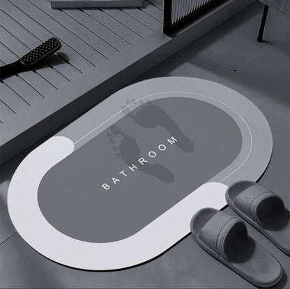 Oval Antislip absorbent bathroom mat
