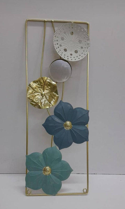 Wall hanging Gold plated metallic flower decoration