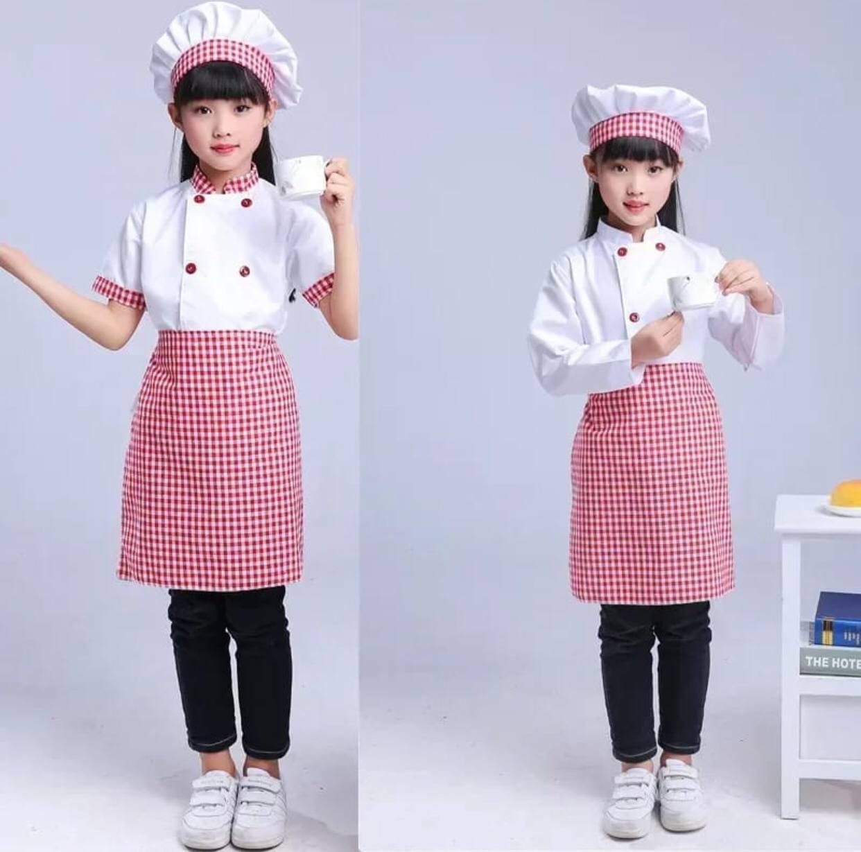 3pcs Children Professional Chef costume
