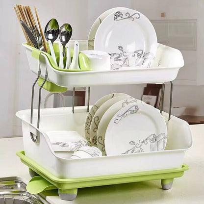 Adjustable plastic kitchen dish  drainer