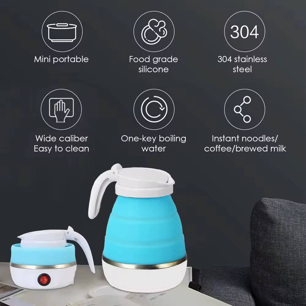 Foldable portable electric kettle