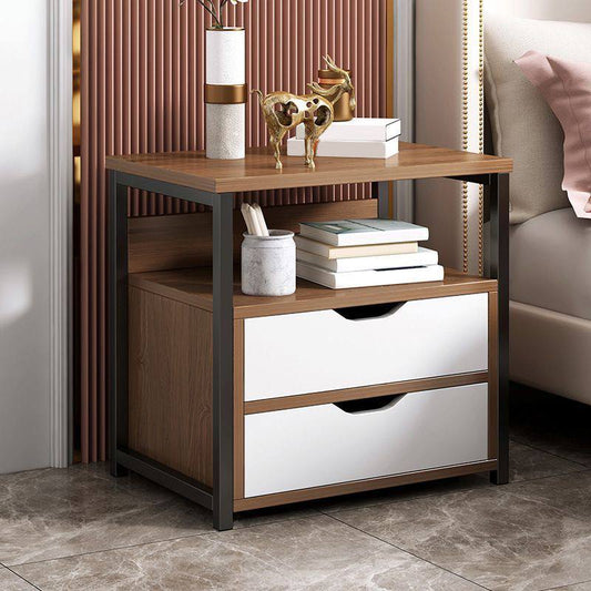 NORDIC LUXURY DOUBLE DRAWER BEDSIDE CABINET