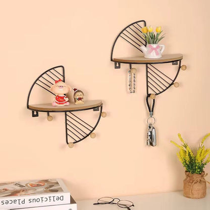 Decorative Geometric Wood Wall Shelves