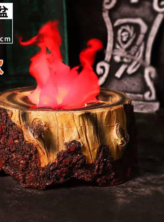 Electric Wooden tree stump Fireplace decor display piece