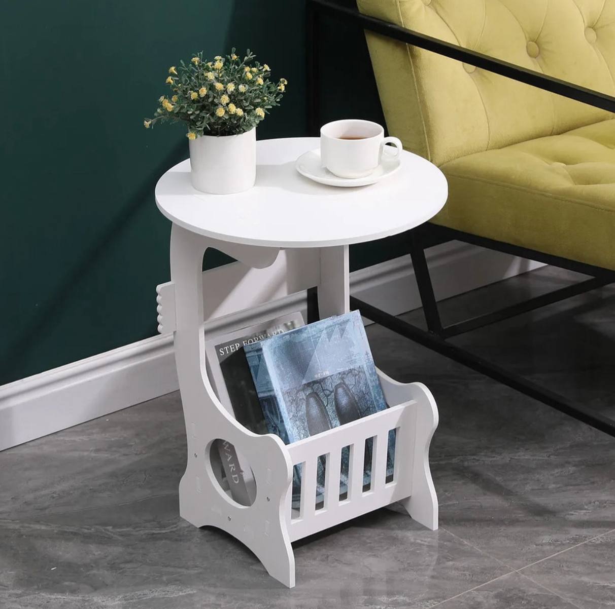 MINI ROUND SIDE TABLE/ BEDSIDE TABLE