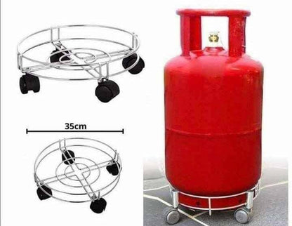 Gas cylinder moveable trolley