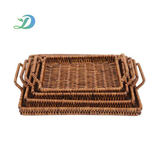 Hand woven trays set of 3