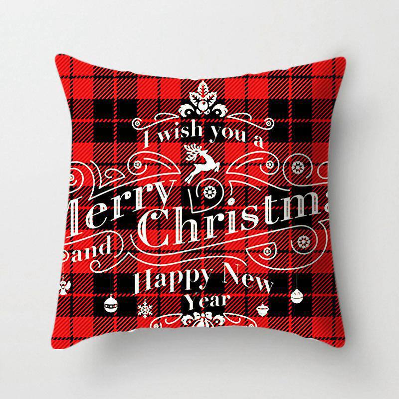 Christmas Pillow Covers (No Filler) for Christmas Decoration Throw Pillow Covers