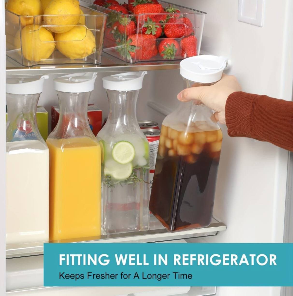 Juice Carafe 1.5 liters with Lids