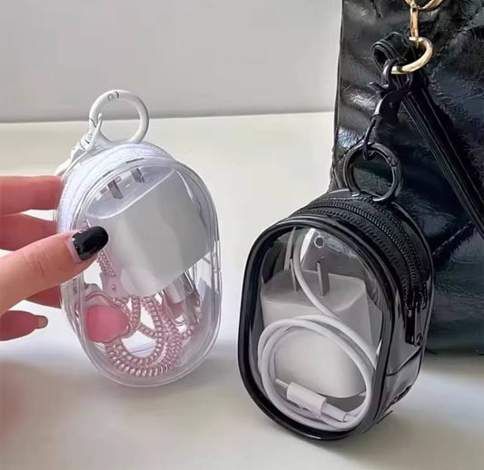 Portable Mini Clear Zipper Storage Bag