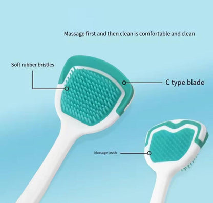 Silicone tongue cleaner
A pair