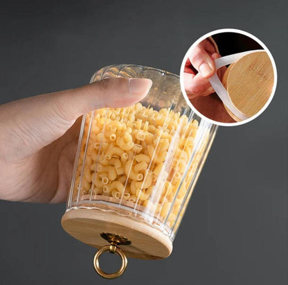 Glass storage containers/jars/canisters with Bamboo lid