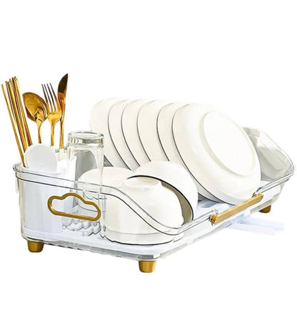 Golden handles, Strong acrylic, Self draining Bowl rack