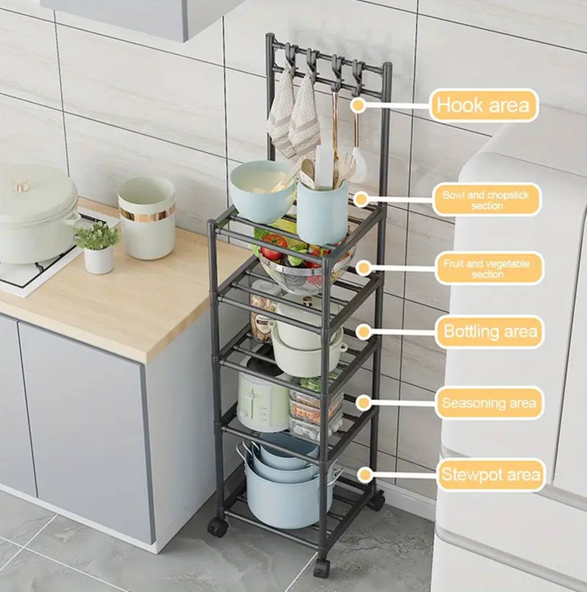 5 layers multipurpose storage rack