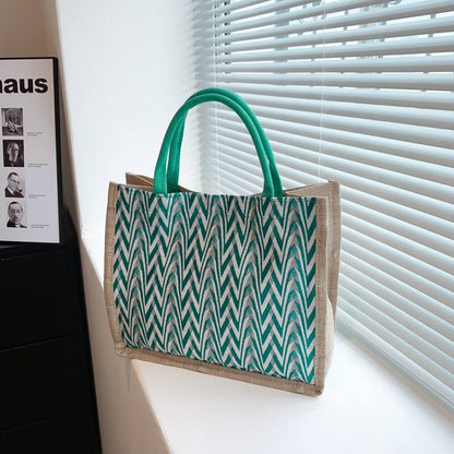 Geometric Print Pattern Tote Bag