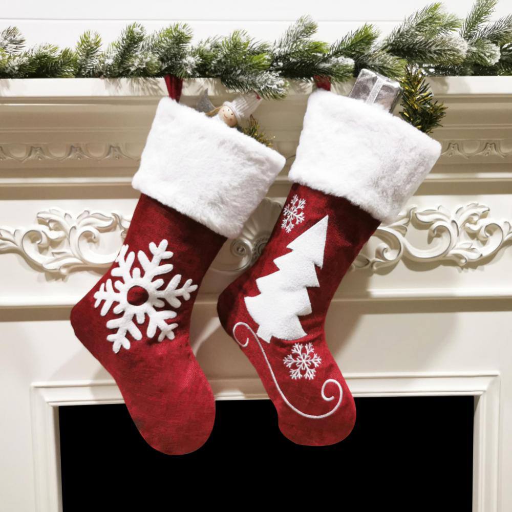 Large Christmas Stocking Socks Decorations For Home Christmas Ornament